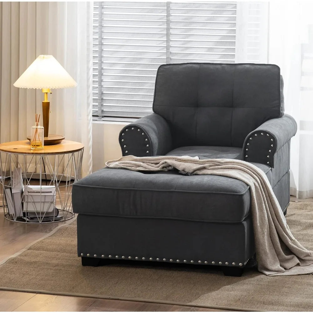Cozy Chaise Lounge Indoor Living Room Chase Chair Upholstered Chaise Lounges Sleeper for Bedroom Living Room Home Small Place,D