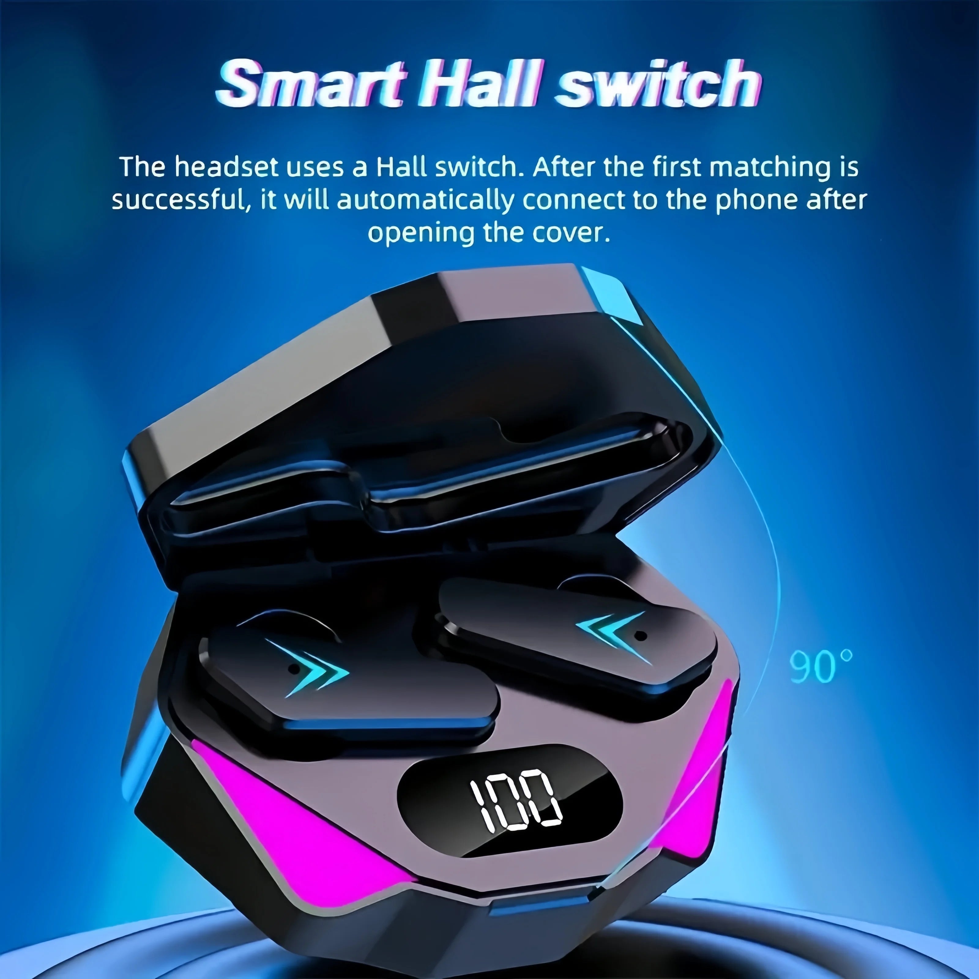 KIMLUD, X15 TWS Wireless Bluetooth Headset LED Display Gamer Earbuds with Mic Wireless Headphones Noise Cancelling Bluetooth Earphones, KIMLUD Womens Clothes