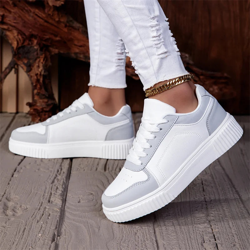 Unisex Sneakers – Large Size – Leather Upper – White | KIMLUD