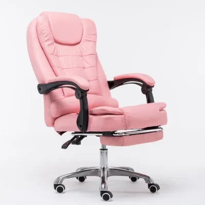 A Office Furniture Massage Soft Ergonomic Executive Recliner High Back Chairs Black Pu Leather Office Chair with Footrest