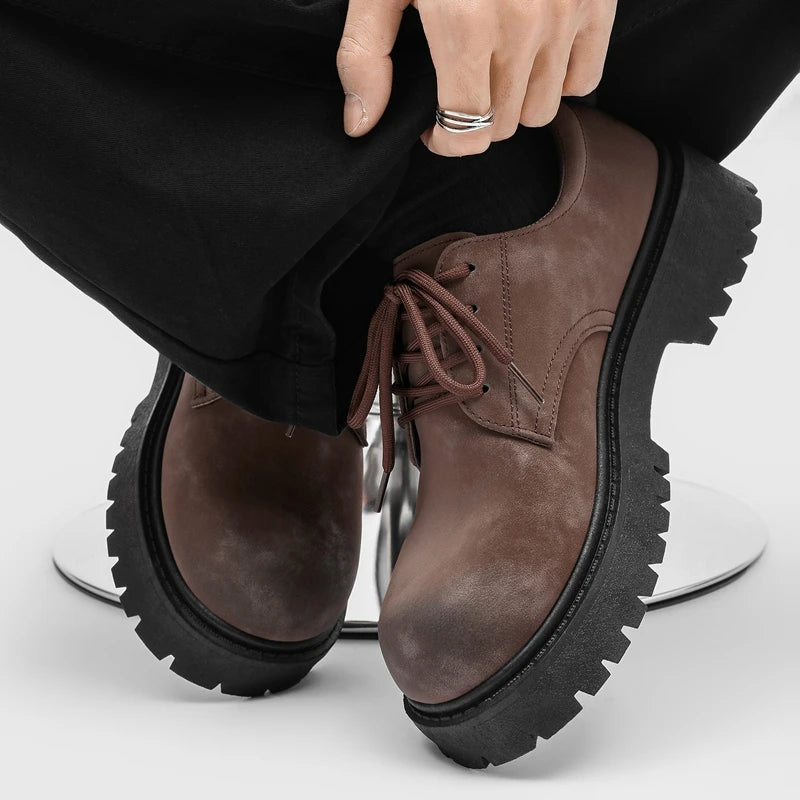 Men's High Top Sneakers – 8 cm Elevation Platform – PU Insole | KIMLUD