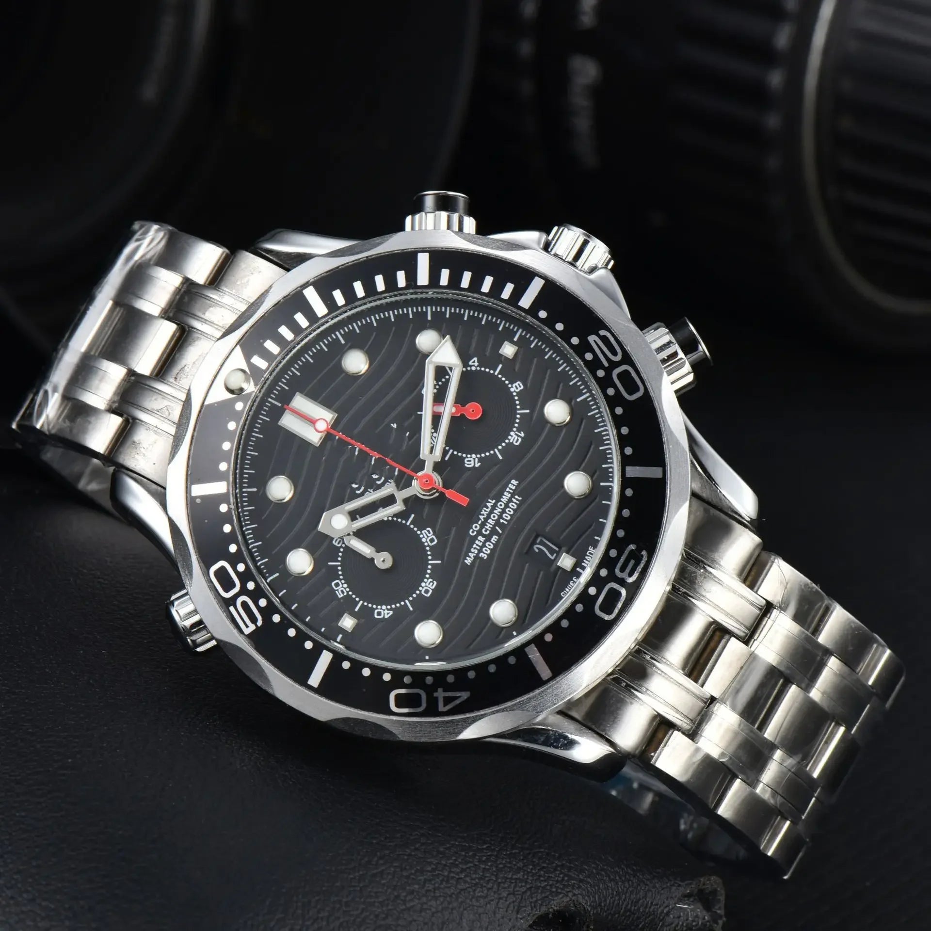 42mm Fully Automatic Mechanical Watch -NH35movement, Ceramic Bezel, Water-resistant Sapphire Crystal, 20mm Steel Band Wristwatch