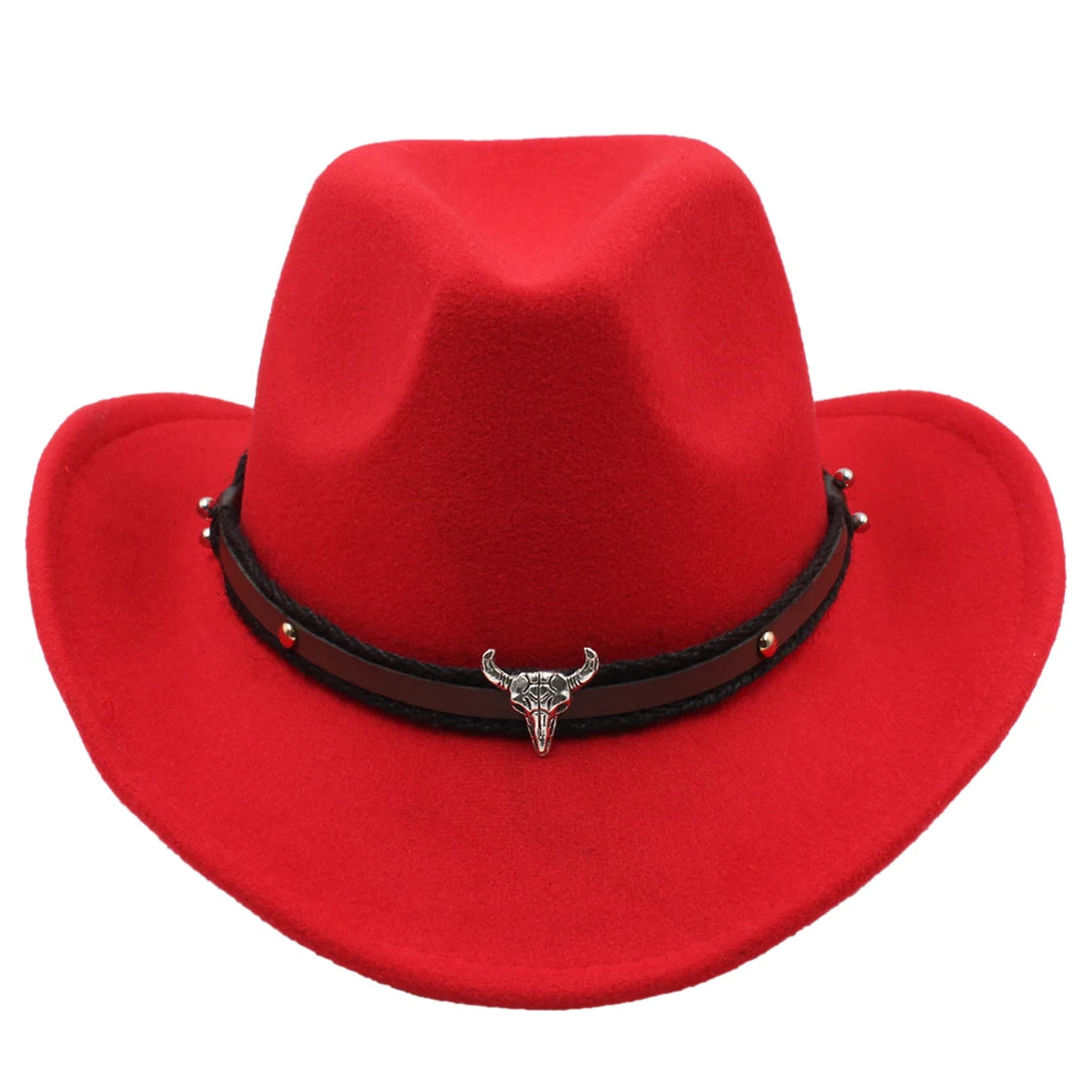 Cotton-Polyester Western Cowboy Hat Unisex Kids Costume Accessory for Halloween Masquerade — Brown | KIMLUD