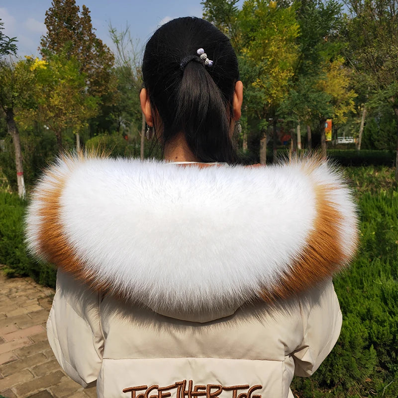 Fox Fur Collar – Hood Decor for Down Coats – Real Fox Fur | KIMLUD