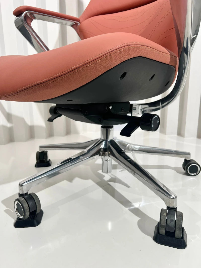 Premium Leather Office Chairs — Blush Pink | KIMLUD