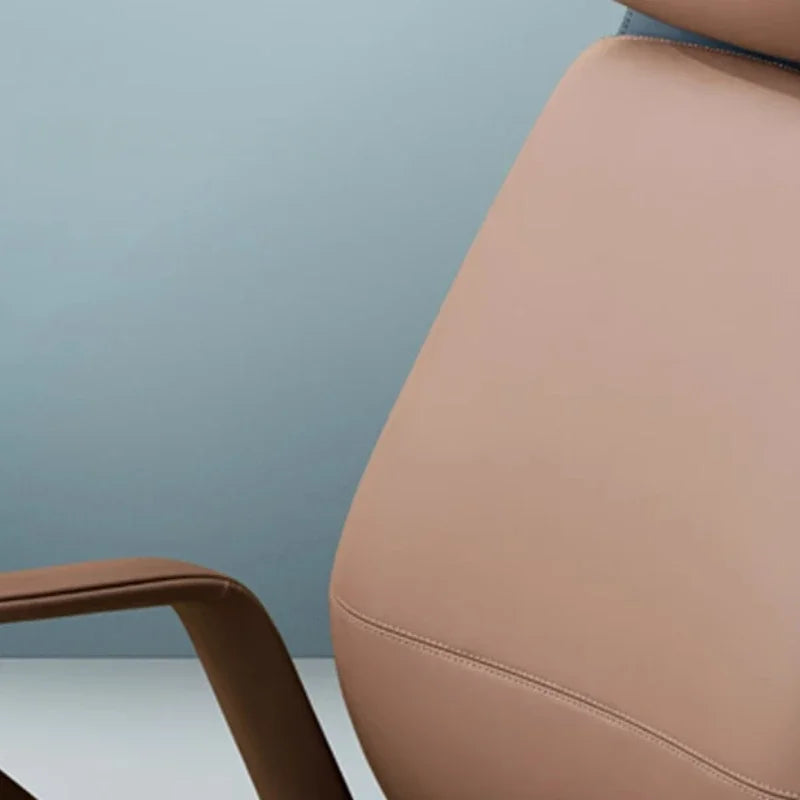 Elastic Leather Office Chair Ergonomic Modern — Blue | KIMLUD