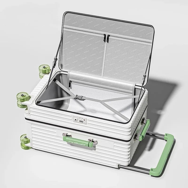 20 24 28 Inch Side Opening Expandable Luggage Rolling Carry on Trolley Suitcase on Wheels