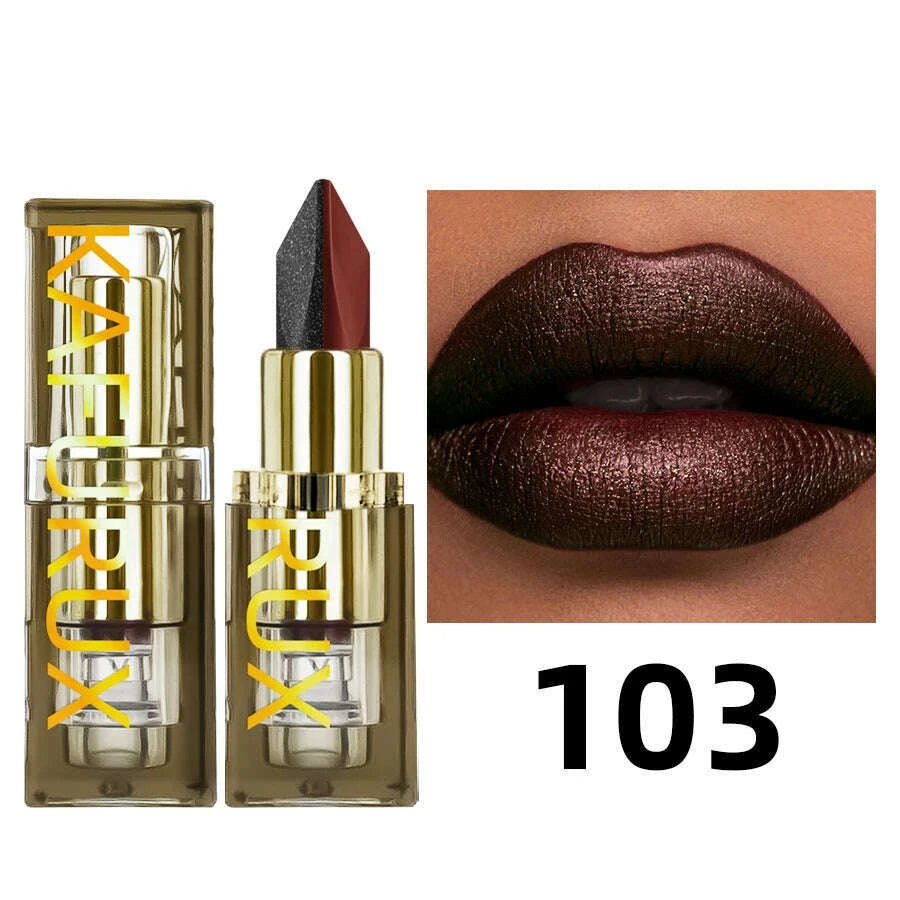 6-color-glitter-two-tone-lipstick-purple-black-matte1pc-lipsticks-cosmetics-easy-to-use-lip-tint-makeup-lip-beauty-red-pigment-kimlud-kimlud-33917338
