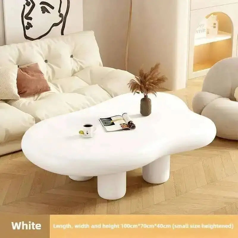 Cream Coffee Table Simple Modern Clouds Tea Tea Table House Lonely Wind Nordic Home Living Room Small Apartment Shaped Furniture