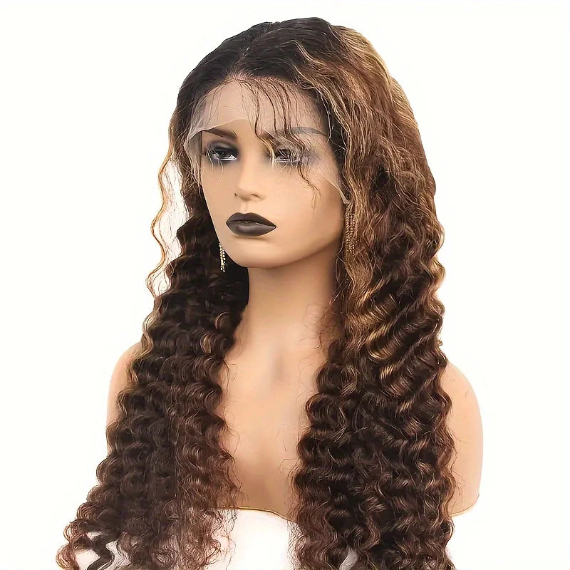 Lace Front Wig – Deep Wave – Remy Human Hair – Ombre | KIMLUD