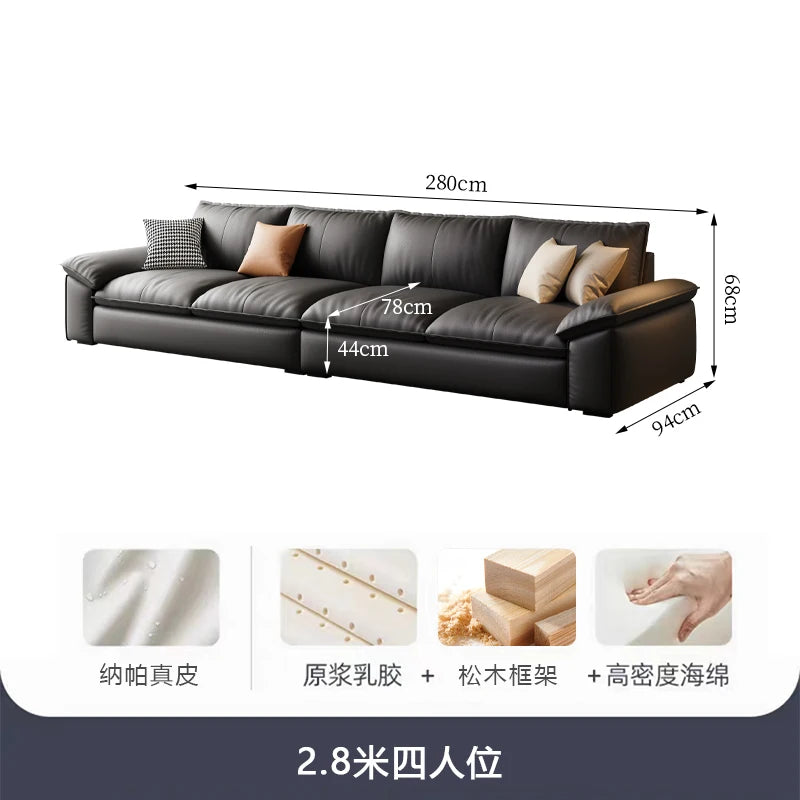 European Glamour Sectional Sofa Minimalistic — Cream | KIMLUD