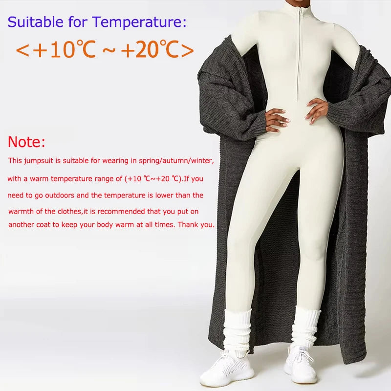 Jumpsuit – Warm Plush Winter Set – Nylon Elastane – Black | KIMLUD