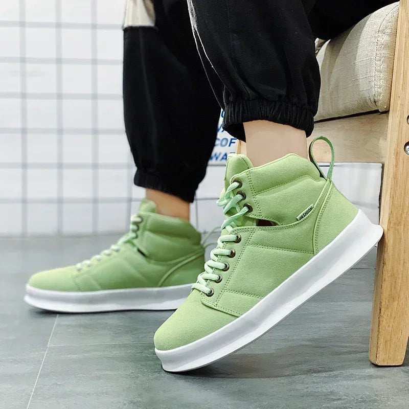 Sneakers men Flat Platform Shoes  Fashion Breathable Thick bottom Running Casual High Top Shoes Ladies