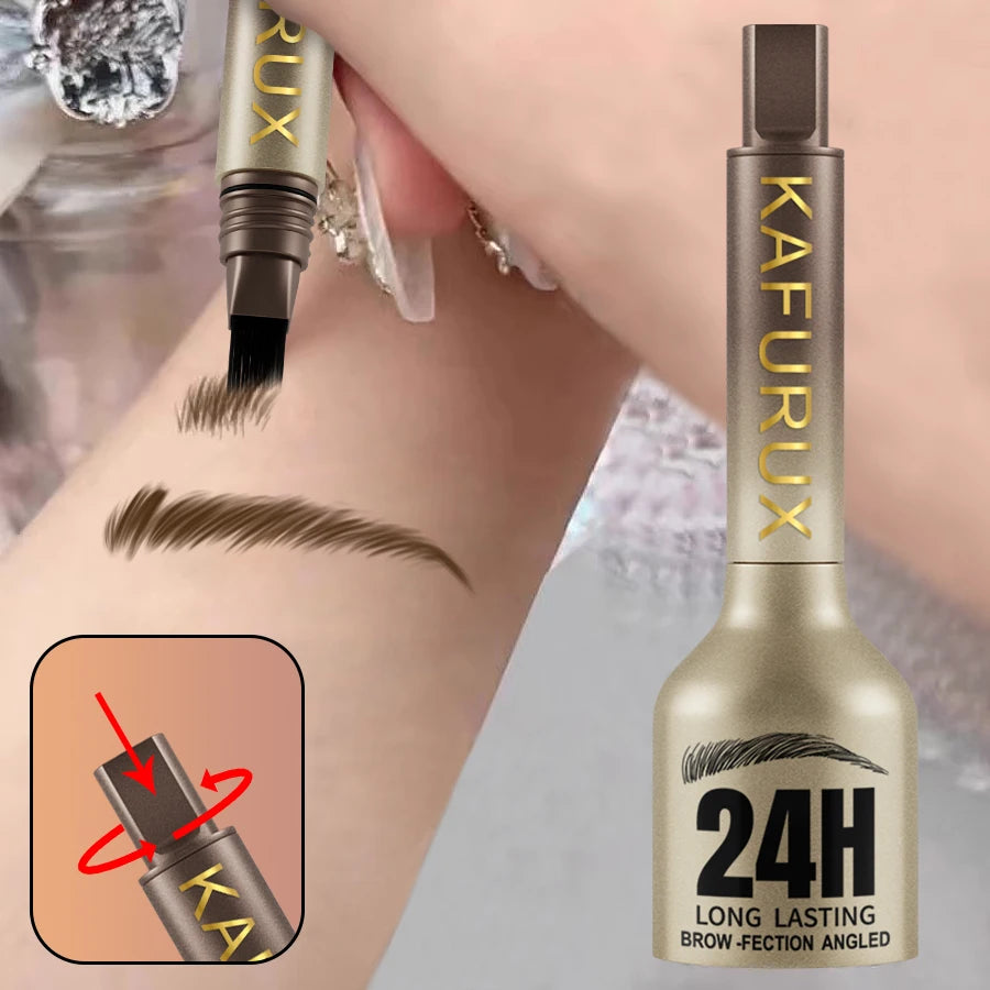 3D Dye Eyebrow Pencil Long-Lasting Waterproof — Black Brown | KIMLUD