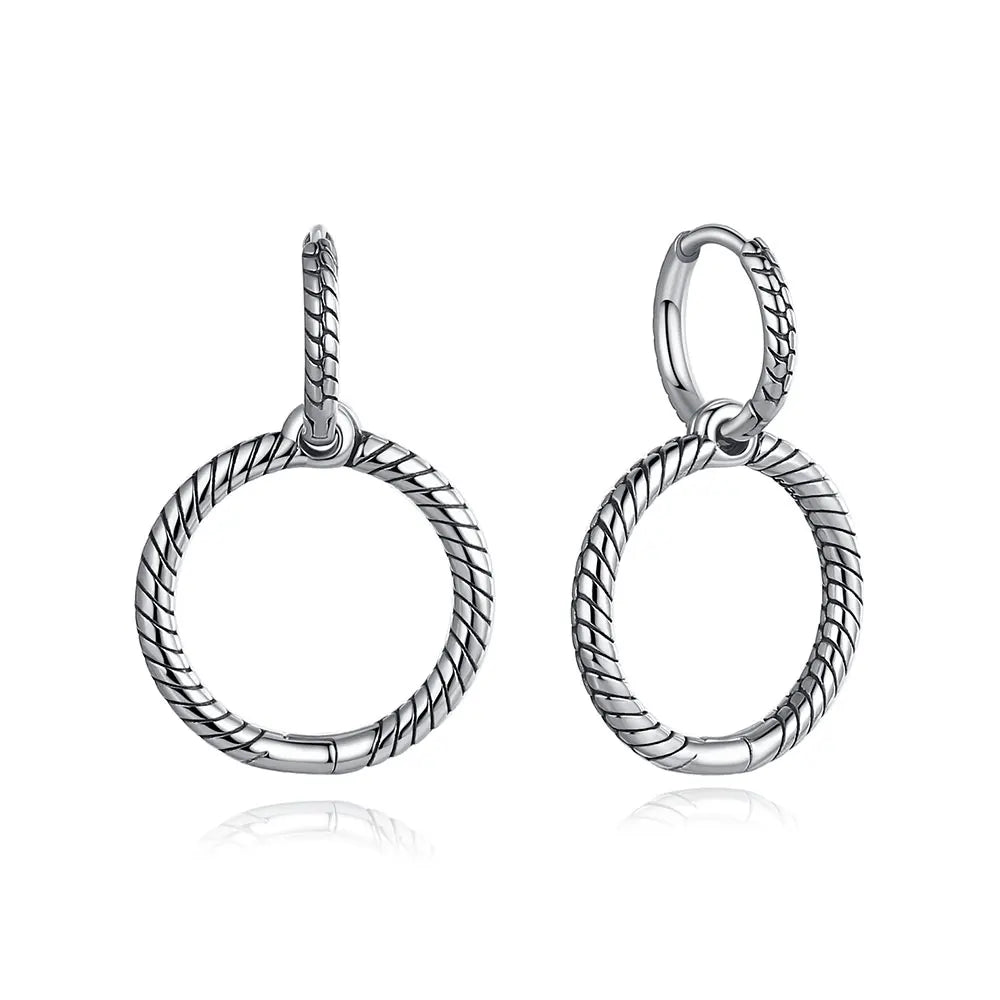 Sterling Silver Stud Hoop Earrings Crown Heart Bee — Rose Gold | KIMLUD