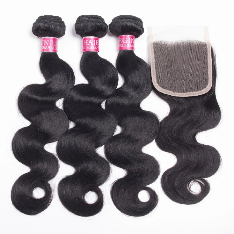 Hair Bundles With Closure – Body Wave – Remy Hair | KIMLUD