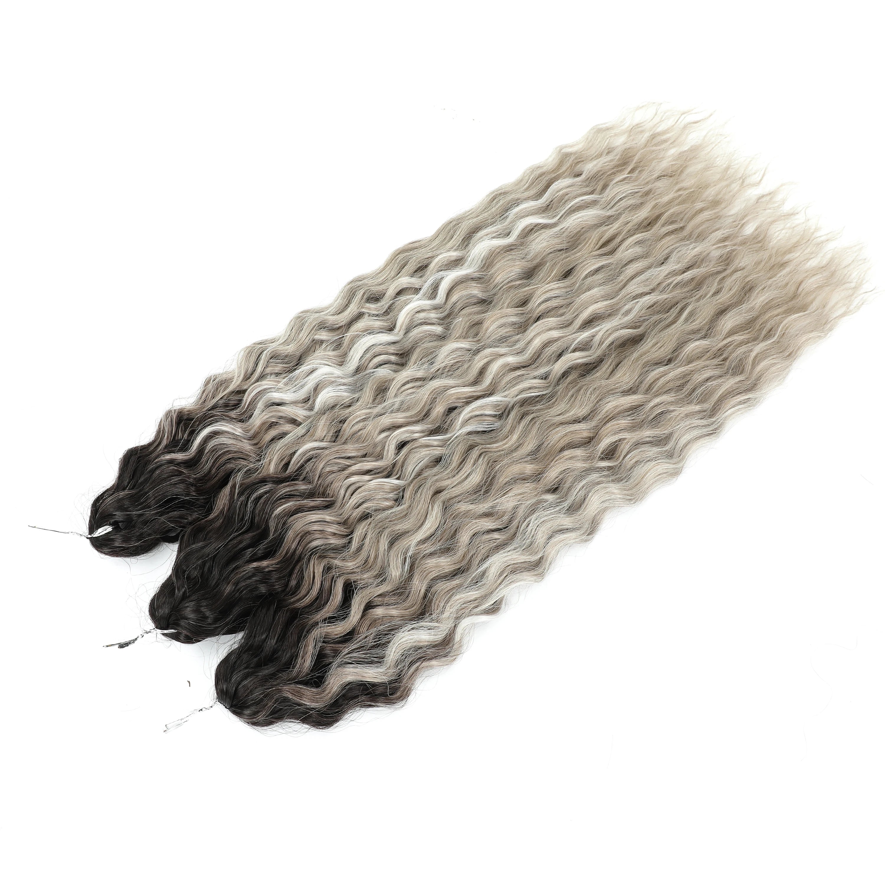 Crochet Braids Synthetic Hair High Temperature — Ombre Brown | KIMLUD
