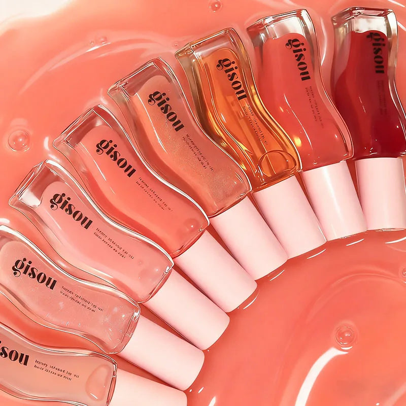 Glazed Lip Balm Lip Oil Gloss Hybrid Nourishing Honey-Infused Shine — Plum | KIMLUD