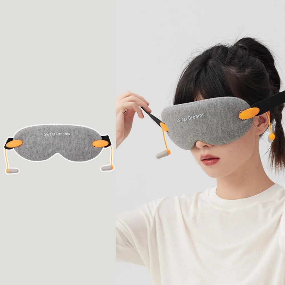 2-in-1 3D Blackout Sleep Mask with Noise Cancelling Ear Plugs - For Men & Women  Travel Relieving Eye Fatigue & Improving Sleep