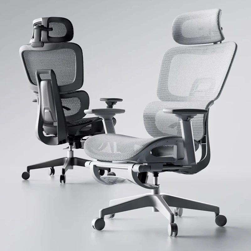 Mesh Chair High Density Cushioning — Soft Gray | KIMLUD