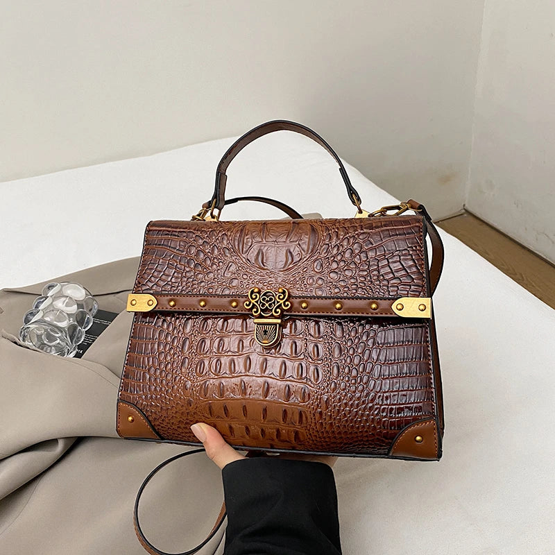 PU Leather Small Square Crossbody Bag — Purple | KIMLUD
