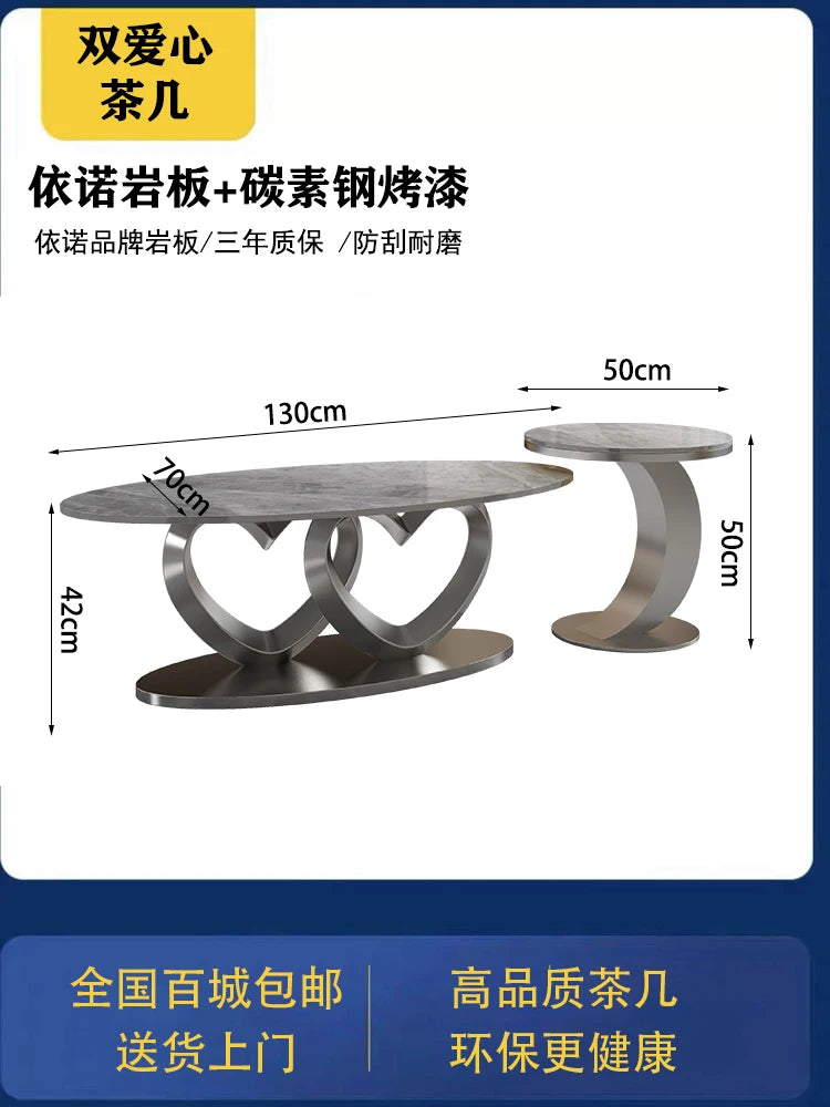 Unique Standing Coffee Table Aesthetic Round Industrial Luxury Coffee Table Modern Simple Mesa Auxiliar Postmodern Furniture