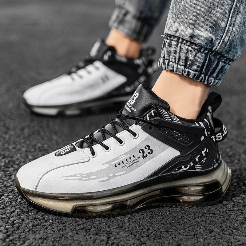 Mesh Breathable Sneakers Cushioned EVA — White | KIMLUD