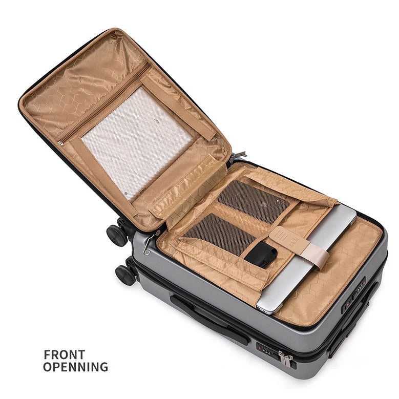 Suitcases Cabin Rolling With Spinner Wheels — Pink | KIMLUD