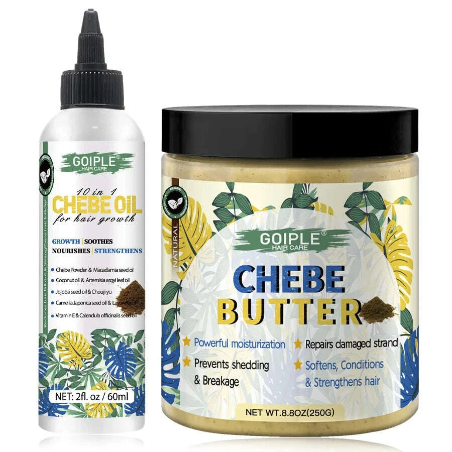 KIMLUD, GOIPLE Chebe Butter Deep Nourishes Repair Damaged Anti Hair Loss Breakage Hair Growth Oil Mask For Hair Growth Treatment, KIMLUD Womens Clothes