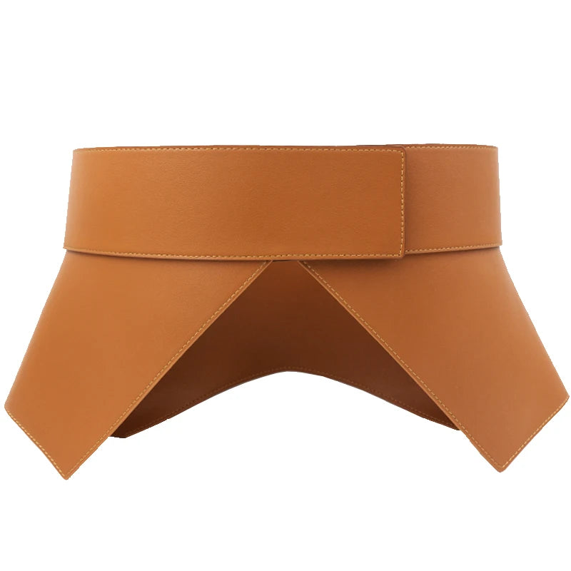 Belt – Geometrically Designed Waist Closure – Split Leather | KIMLUD