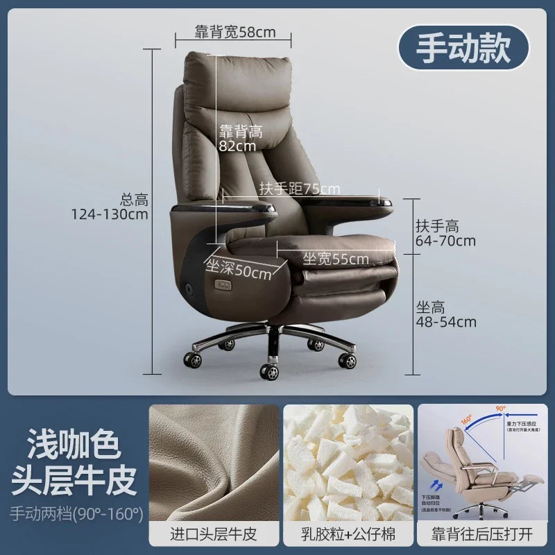 Zero Gravity Executive Chair Ergonomic Rolling — Taupe | KIMLUD