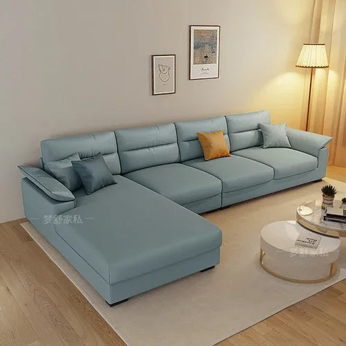 Nordic Waterproof Lounger Sofa Modern Minimalist — Ivory | KIMLUD