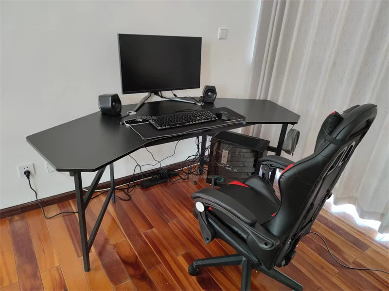 Nordic Simple Desk E-sports Gaming — Black | KIMLUD