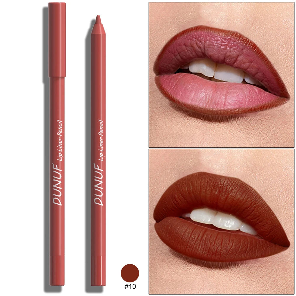 Matte Lip Pencil Contour Lip Liner Long-Lasting Waterproof Hydrating Formula — Red | KIMLUD