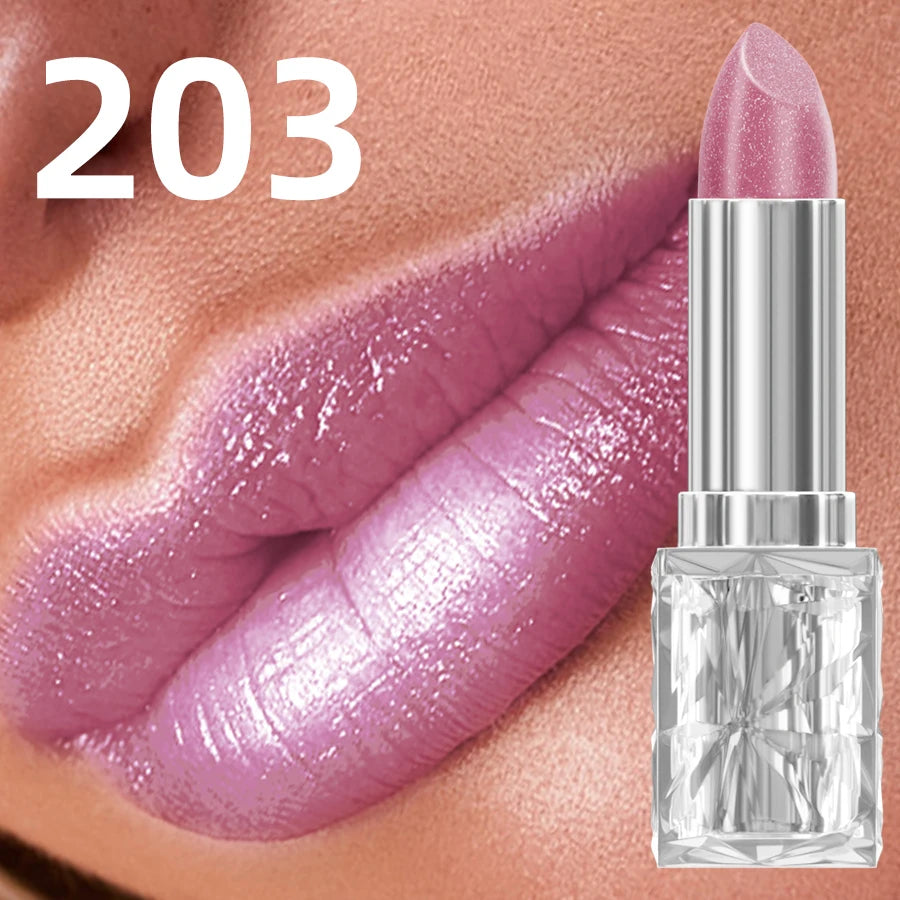 Metallic Lipstick Set Hydrating, Highly Pigmented Shine — Soft Pink Lilac | KIMLUD