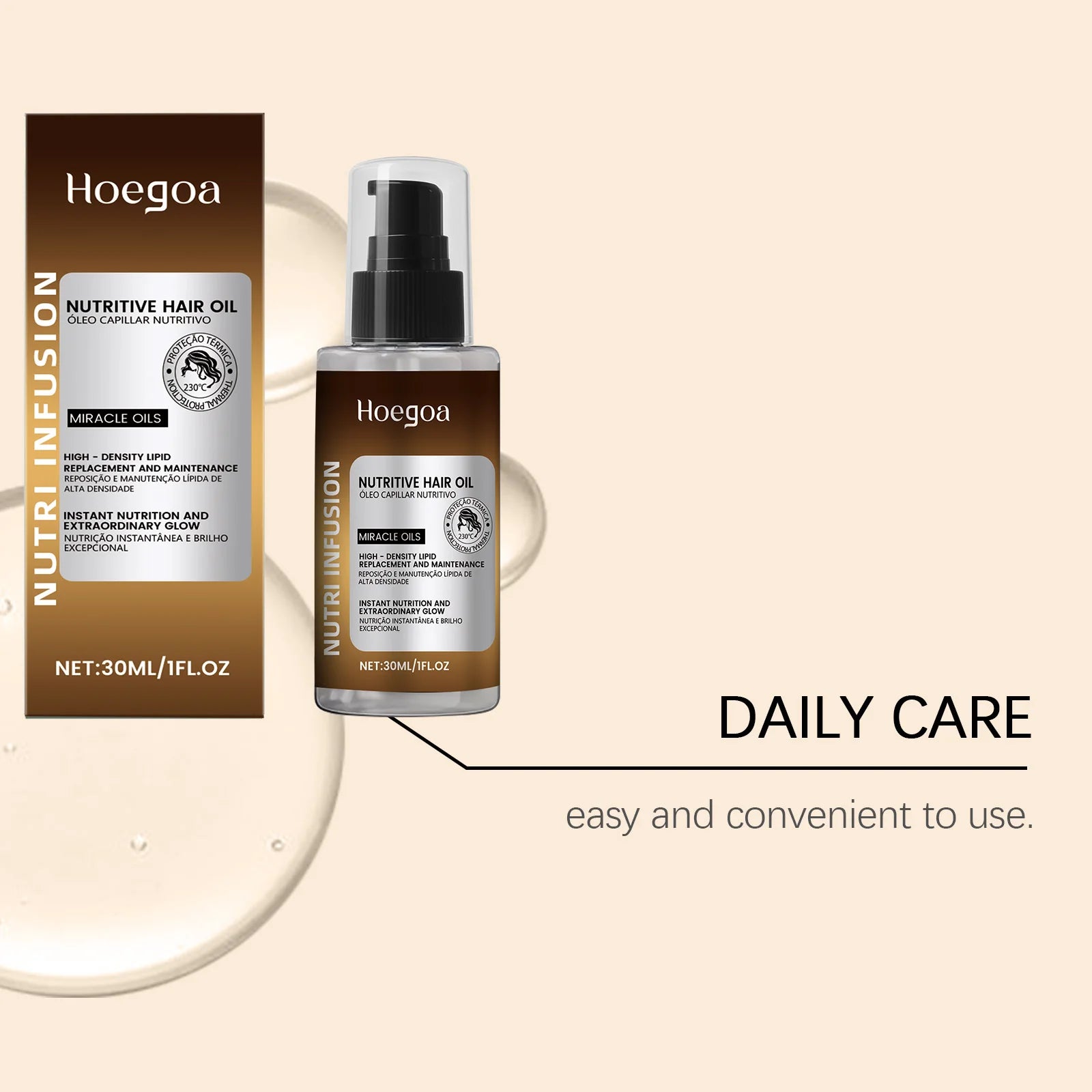 Argan Oil Hair Serum Calms Frizz, Adds Glassy Shine, And Provides Heat Protection — Warm Amber | KIMLUD
