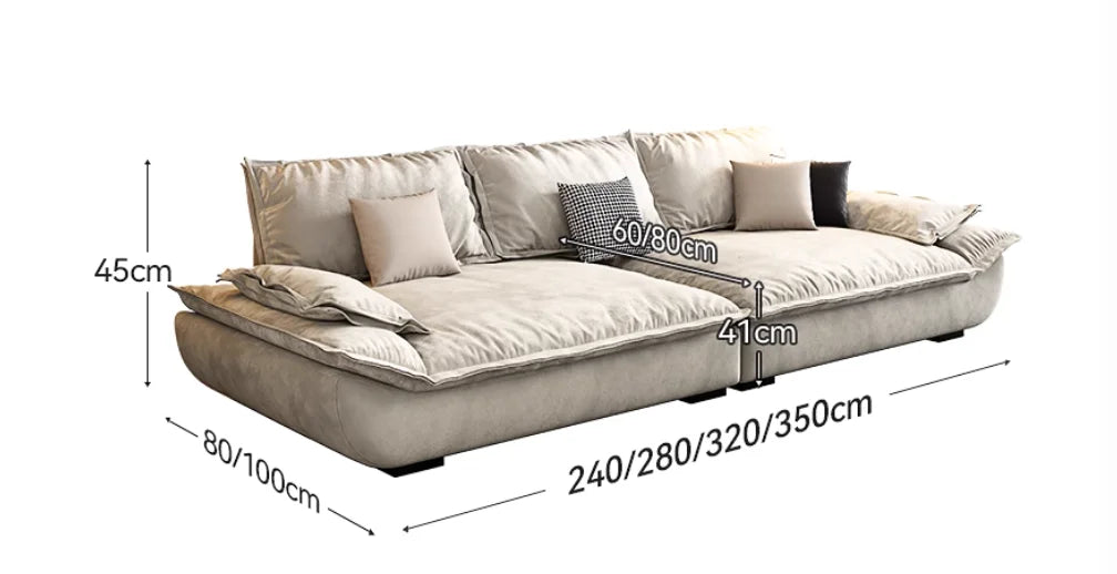 Velvet Designer Classic Sofa Minimalist Lounge — White | KIMLUD
