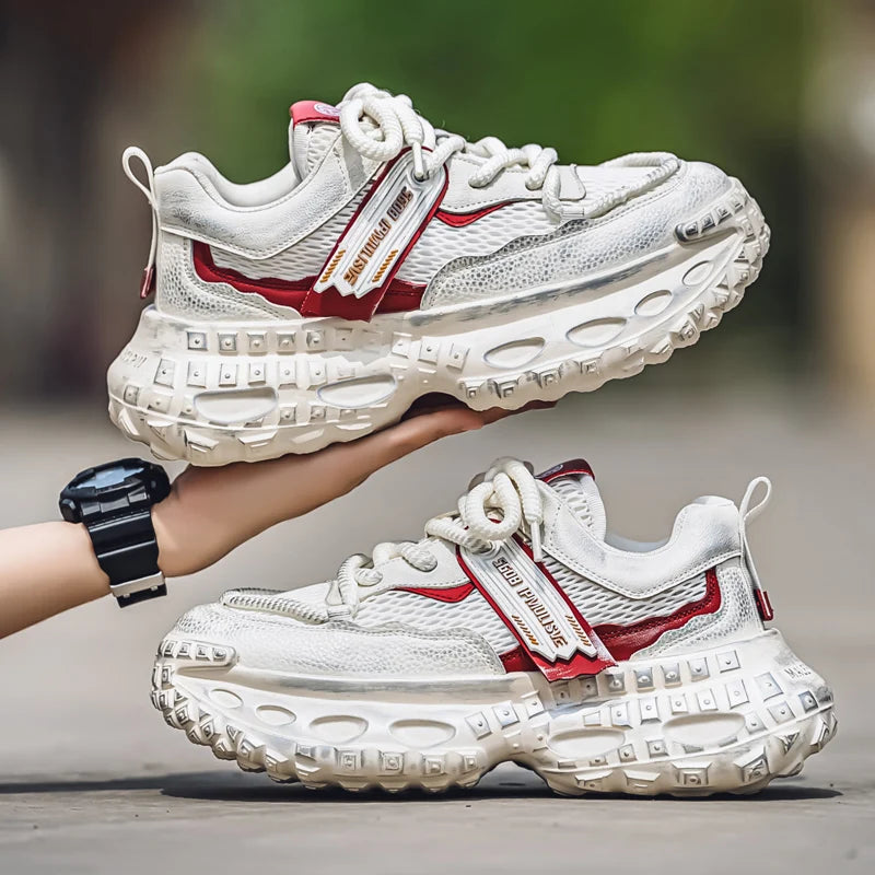 Men's Casual Shoes – Breathable Mesh – Thick Sole | KIMLUD