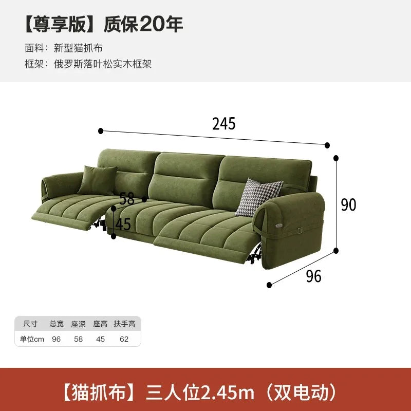 Nordic Modern Extendable Floor Sofas — Green | KIMLUD