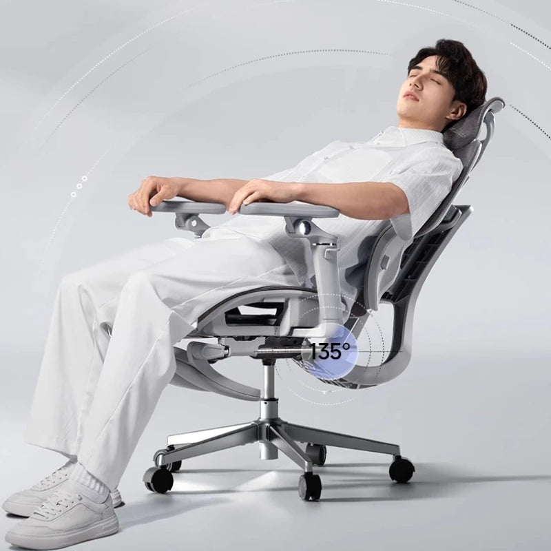 Mesh Executive Office Chair Ergonomic Adjustable — Cool Gray | KIMLUD