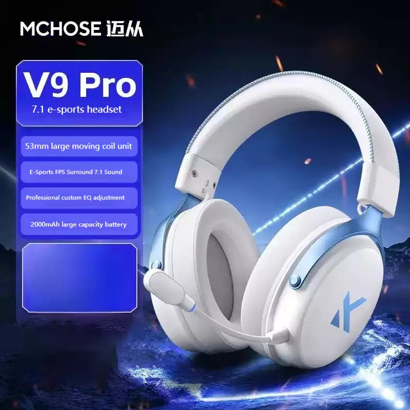 KIMLUD, Mchose V9 Pro E-Sports Gaming Headphone Bluetooth Tri-Mode Wireless 7.1 Noise Reduction Moving Coil Low Latency Mic Headphone, KIMLUD Womens Clothes