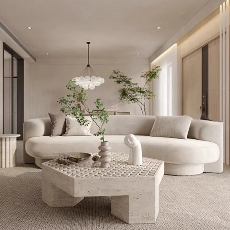 #Modern Living Room Sofa Furniture Round Velvet Couches Semi Circle Sectional Sofas Luxury Curevd Sofa Set