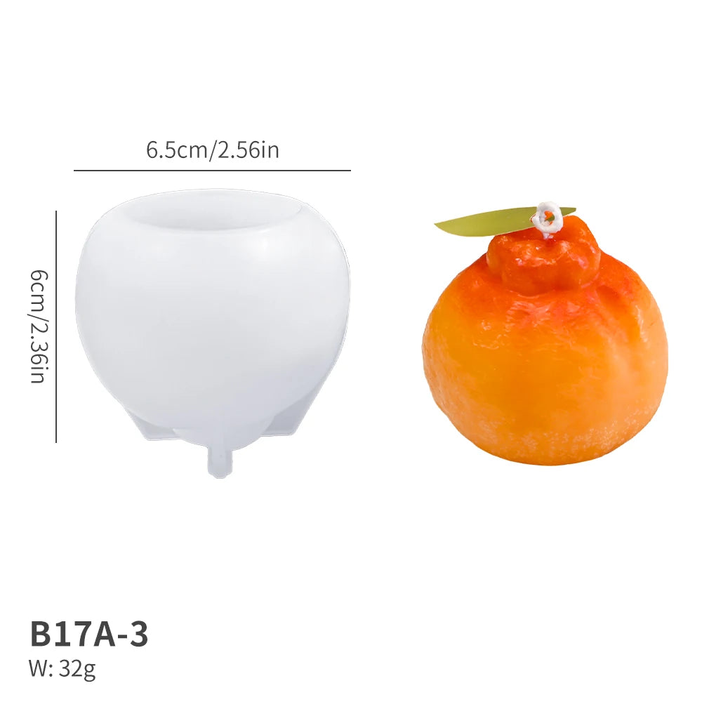 KIMLUD, S0164 Creative 3D Orange Silicone Candle Mold Simulated Fruit Moldes Para Velas for  Aromatherapy Candle Making, KIMLUD Womens Clothes