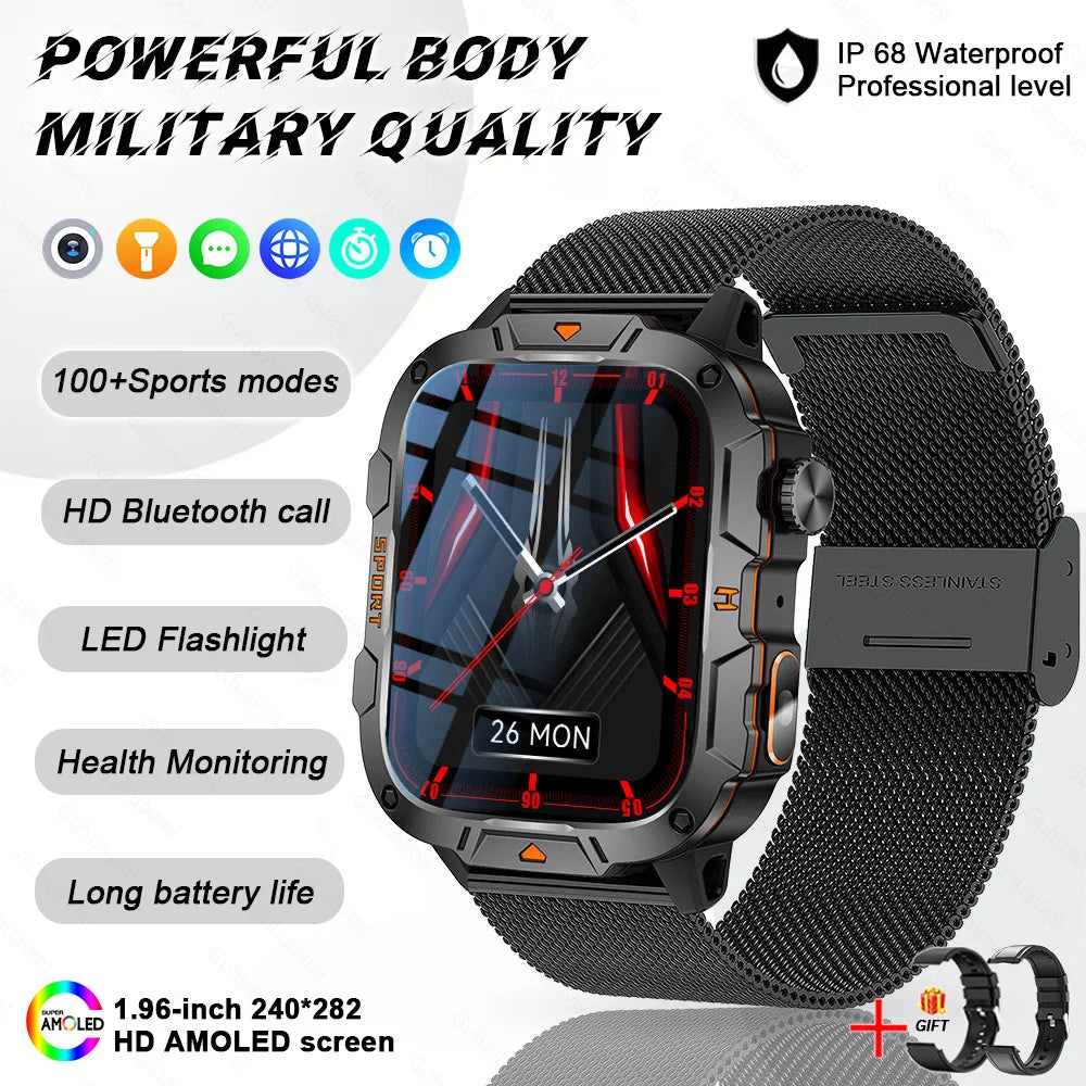2025 For Xiaomi New Rugged Military GPS Smart Watch Men Bluetooth Call Health Monitoring AI Voice Sports Waterproof Smartwatches