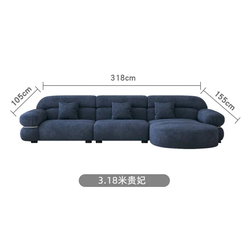 Modern Sectional Sofa With Reclining — Yellow | KIMLUD