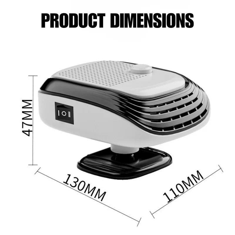 Car Heater 120w 12V Electric Heated Fan Auto Windshield Defogging Defrosting Heating Cooling Fan for Car Truck RV SUV