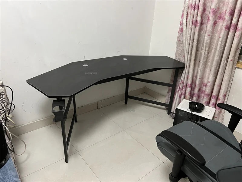 Nordic Simple Desk E-sports Gaming — Black | KIMLUD