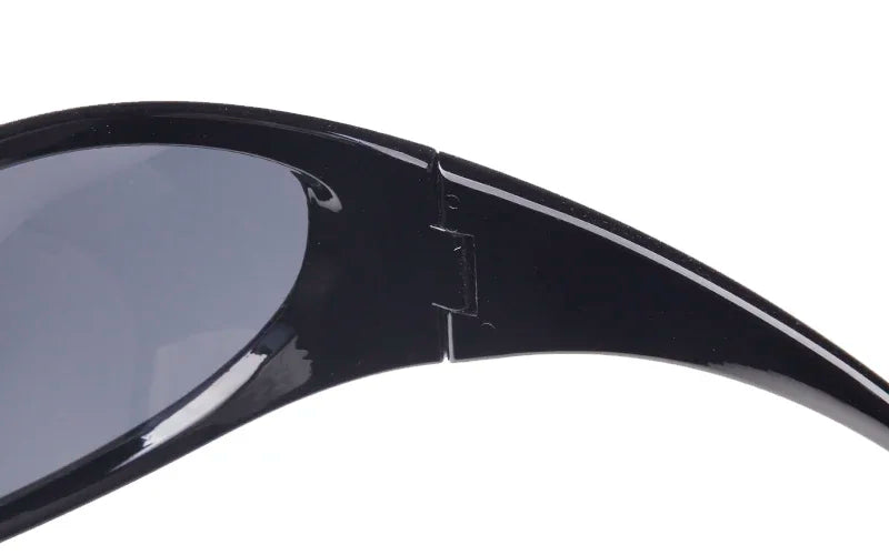 Plastic Oversized Frame Sunglasses — Black | KIMLUD