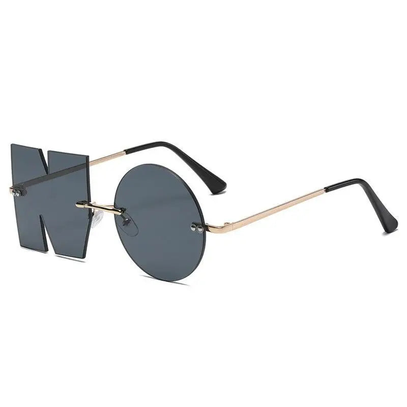 Metal Alloy Sunglasses Alien Glasses Colorful Lenses — Multicolor | KIMLUD