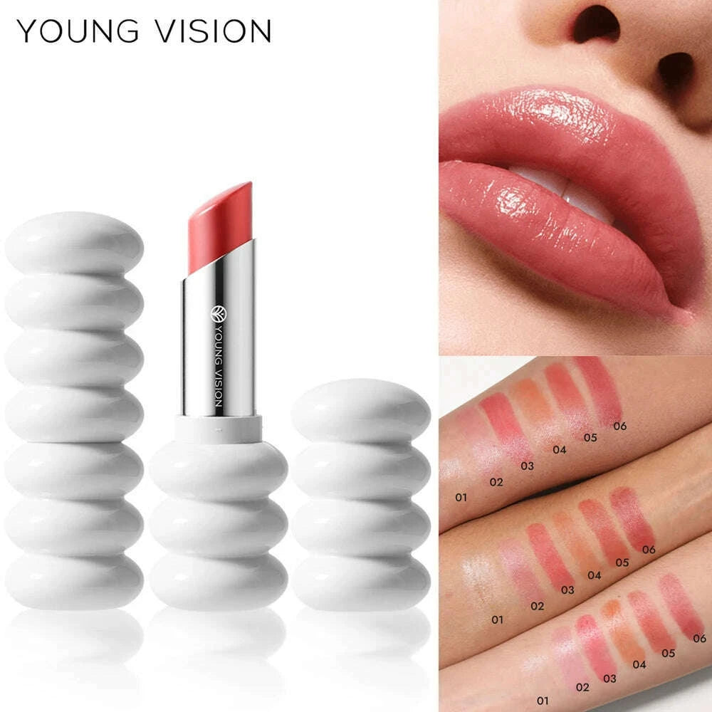 young-vision-6-colors-fine-shimmer-nourishing-light-lipstick-long-lasting-colors-easy-to-apply-lip-moisturizing-lipstick-kimlud-kimlud-33922145